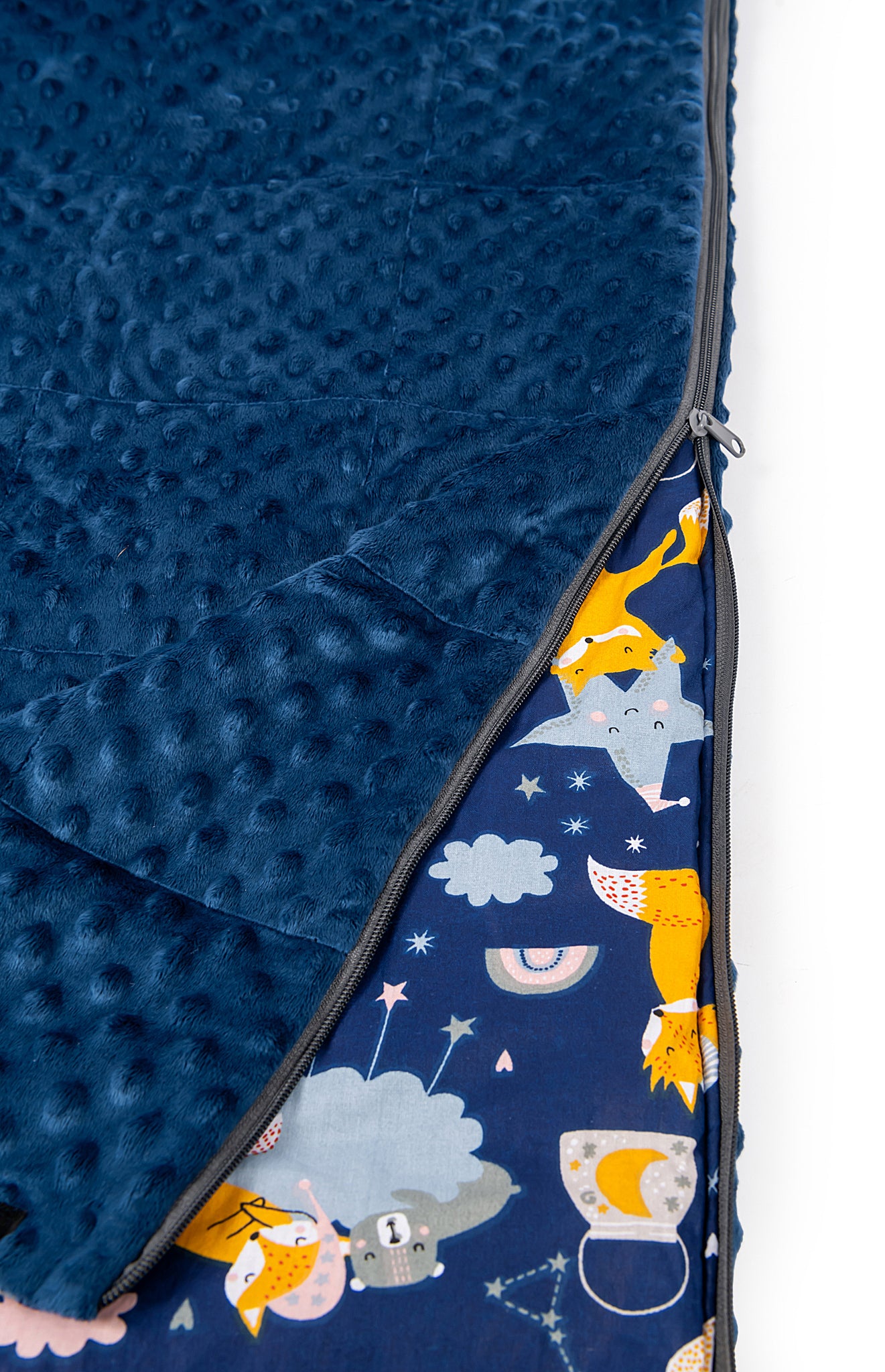 JuniorWeightedSleepingBagSetzipping