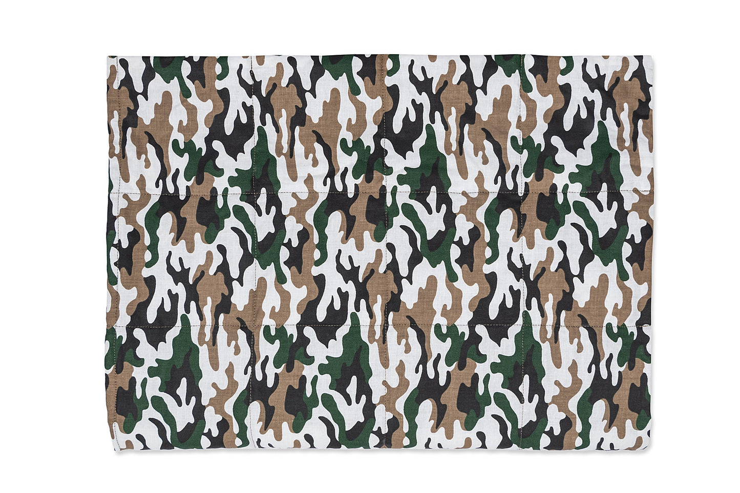 MILITARY CAMOUFLAGE MINKY WEIGHTED BLANKET