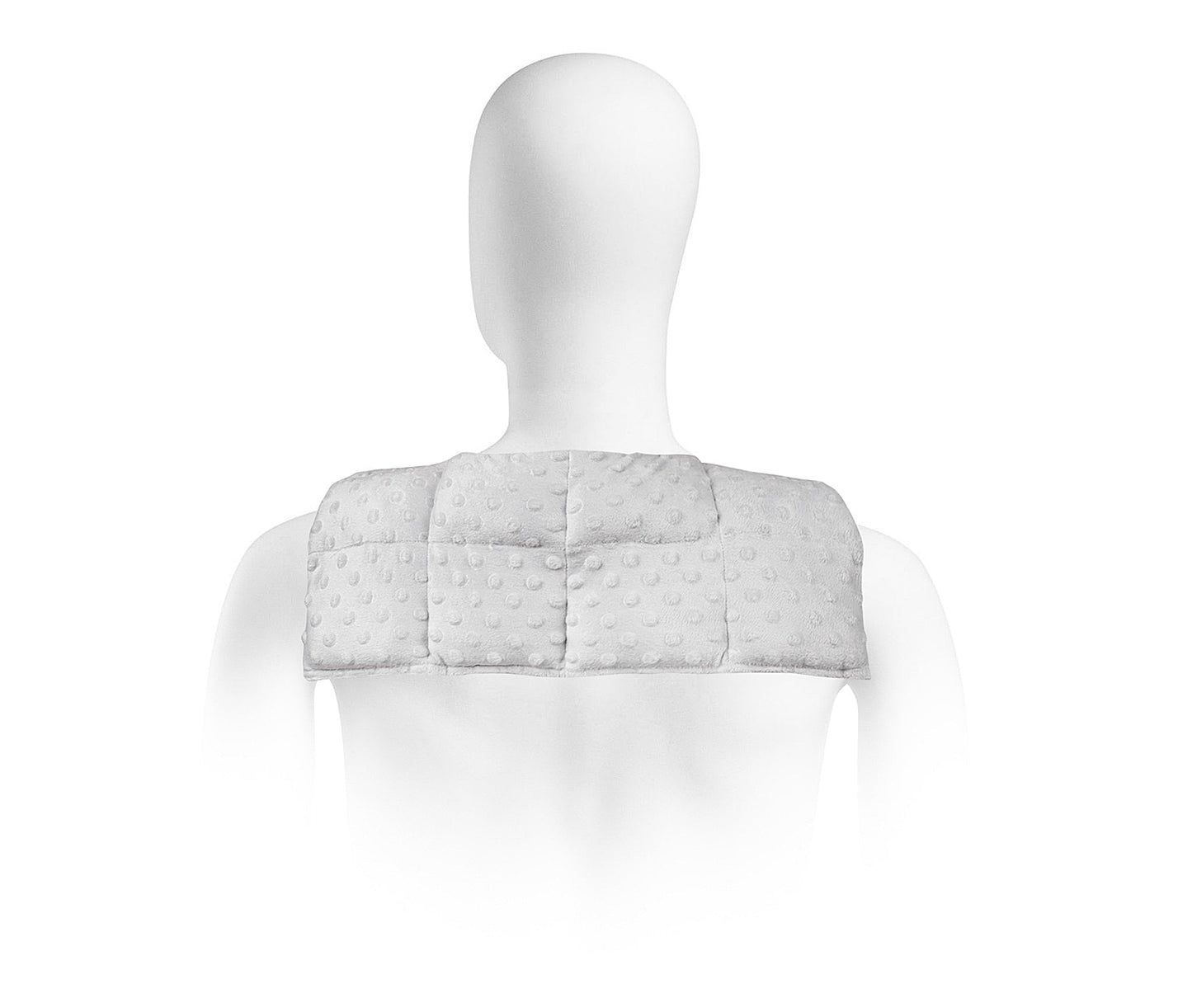 long minky weighted collar in light grey shade made by sensory owl