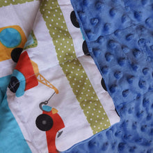 Carica l&#39;immagine nel visualizzatore di Gallery, Toy Cars &amp; Blue Minky Weighted Blanket