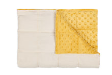Carica l&#39;immagine nel visualizzatore di Gallery, Natural Cotton &amp; Mustard Minky Weighted Blanket