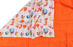 FOREST PARTY WEIGHTED BLANKET full length from backing facing up
