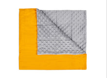 Carica l&#39;immagine nel visualizzatore di Gallery, Yellow Cotton &amp; Grey Minky Blanket