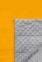 Carica l&#39;immagine nel visualizzatore di Gallery, Yellow Cotton &amp; Grey Minky Blanket