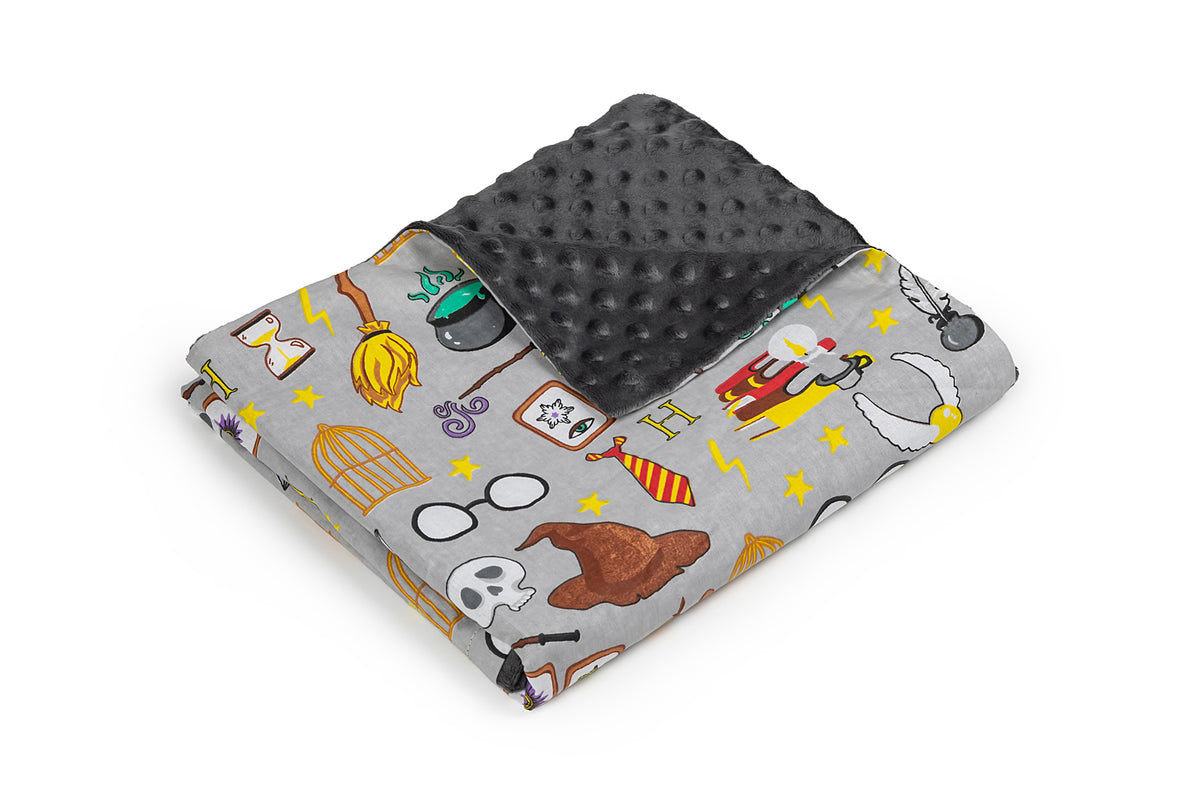 SCHOOL OF MAGIC WEIGHTED BLANKET front with corner 