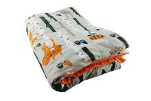 Carica l&#39;immagine nel visualizzatore di Gallery, WOODLAND ANIMALS WEIGHTED BLANKET- GREY SHADE