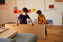 Carica l&#39;immagine nel visualizzatore di Gallery, two boys playing with good wood ladder/ slider in natural colour