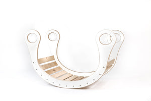 good wood rocker in white colour on the white background
