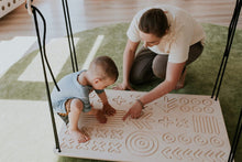 Carica l&#39;immagine nel visualizzatore di Gallery, toddler and a parent exploring SENSORY PLATFORM- GOOD WOOD Media 1 of 7