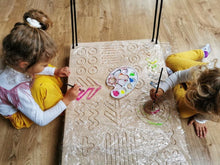 Carica l&#39;immagine nel visualizzatore di Gallery, two girls painting good wood sensory platform using paints