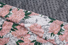 Carica l&#39;immagine nel visualizzatore di Gallery, PEONIES MINKY WEIGHTED BLANKET | SENSORY OWL