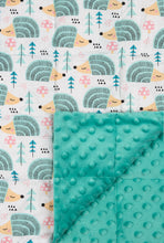 Carica l&#39;immagine nel visualizzatore di Gallery, HEDGEHOGS MINKY WEIGHTED BLANKET