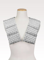 silver MINKY_WEIGHTED_COLLAR_arms from front
