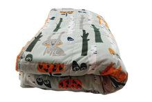 Carica l&#39;immagine nel visualizzatore di Gallery, WOODLAND ANIMALS WEIGHTED BLANKET- GREY SHADE
