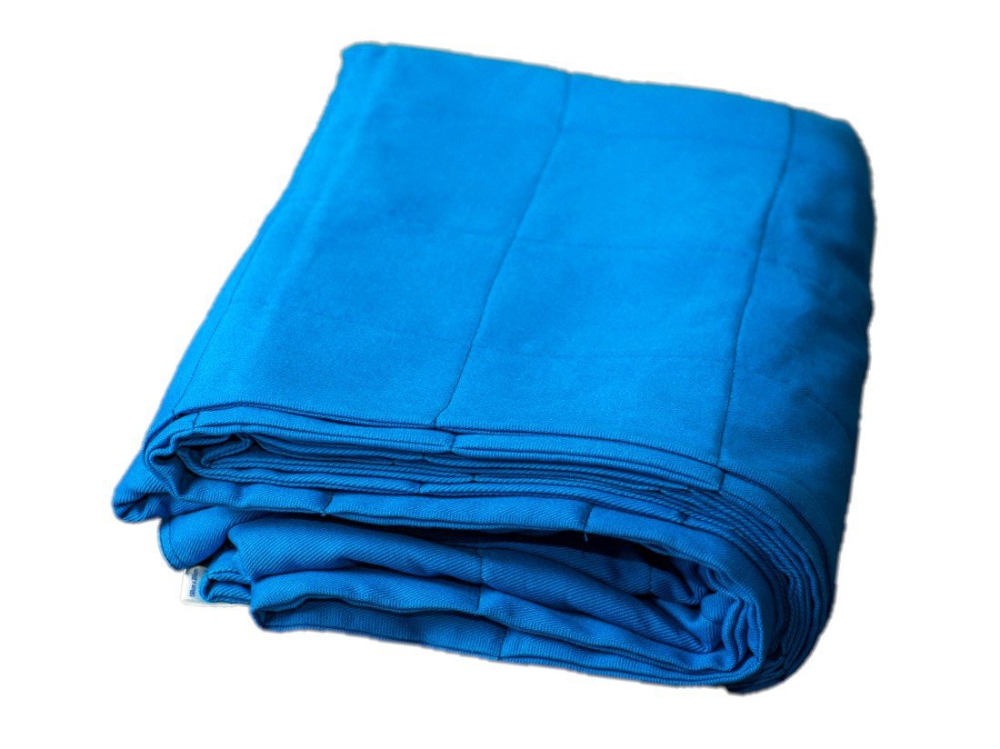 blue cotton weighted blanket