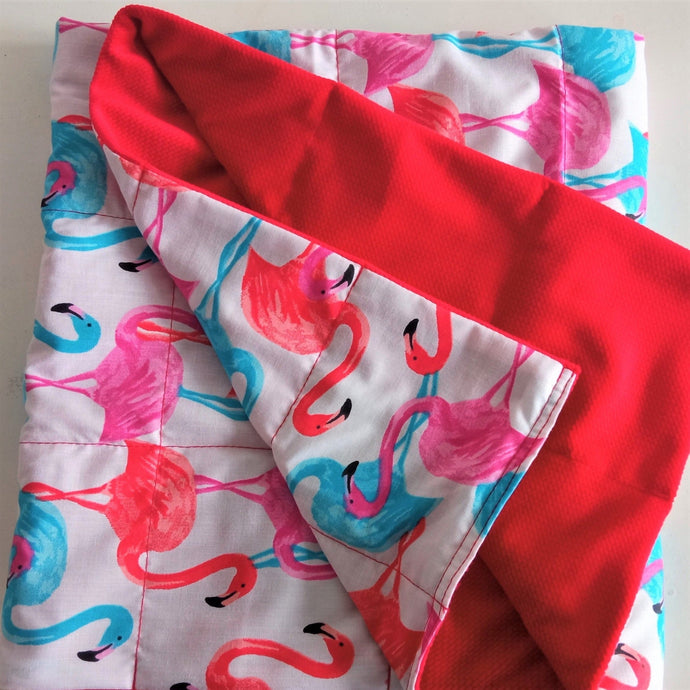 60x80cm Flamingos & Red Velvet Blanket, 1.5kg