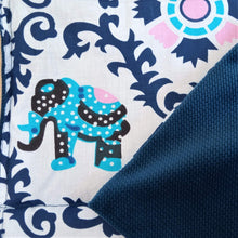 Carica l&#39;immagine nel visualizzatore di Gallery, 60x80cm Indian Elephants with Navy Blue Velvet Blanket, 2kg