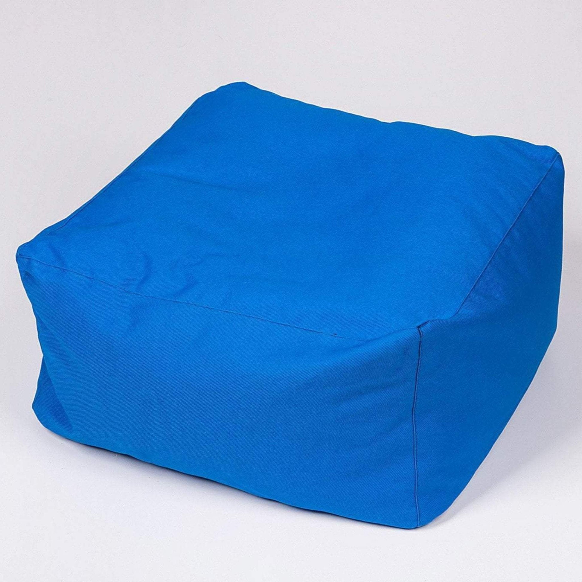 BLUE COTTON SQUARE POUFS | SENSORY OWL