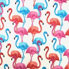 Carica l&#39;immagine nel visualizzatore di Gallery, blue, orange and pink flamingos pattern used for weighted blankets sensory owl