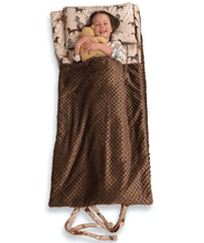 Carica l&#39;immagine nel visualizzatore di Gallery, Horses with Brown minky Junior Weighted Sleeping Bag Set