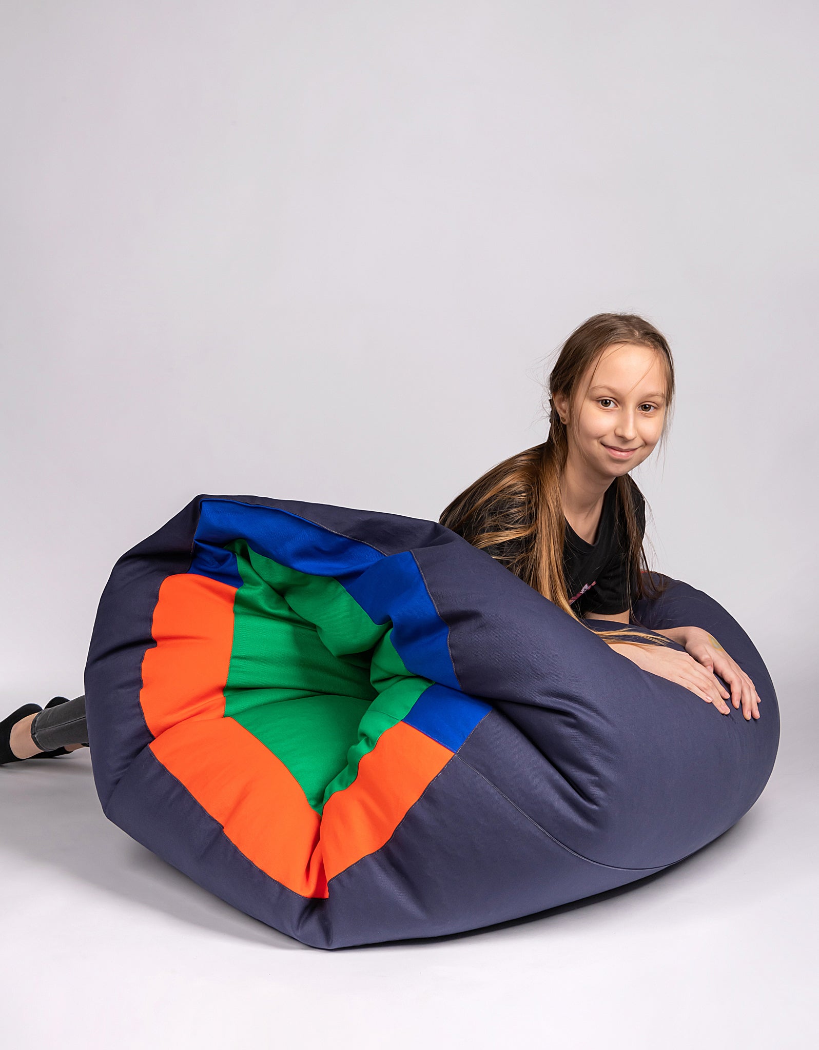 Large Sensory Bean Bag Tunnel Pouf - Removable cover | Sensory Owl