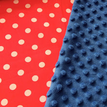Carica l&#39;immagine nel visualizzatore di Gallery, RED POLKA DOT MINKY WEIGHTED BLANKET