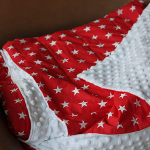 RED stars weighted blanket