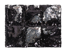 Carica l&#39;immagine nel visualizzatore di Gallery, Sensory Owl Two tone sequin weighted lap pillow in black and silver
